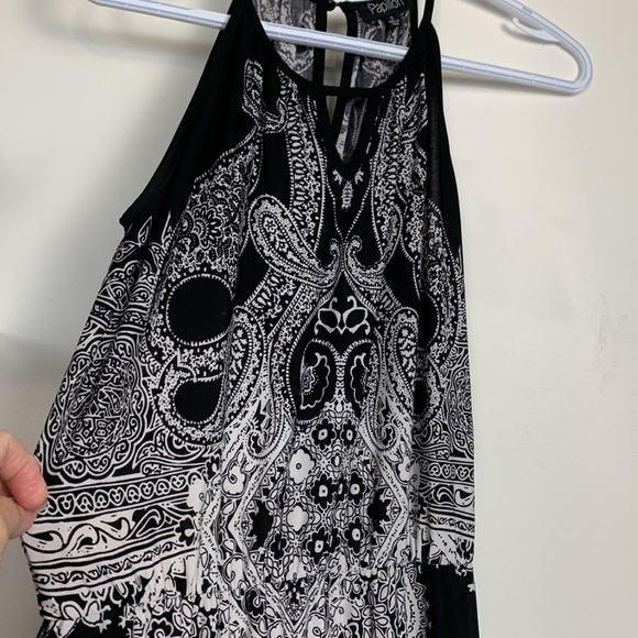 Papillon summer long, black and white racerback dress, stretchy, lightweight - Picture 8 of 11